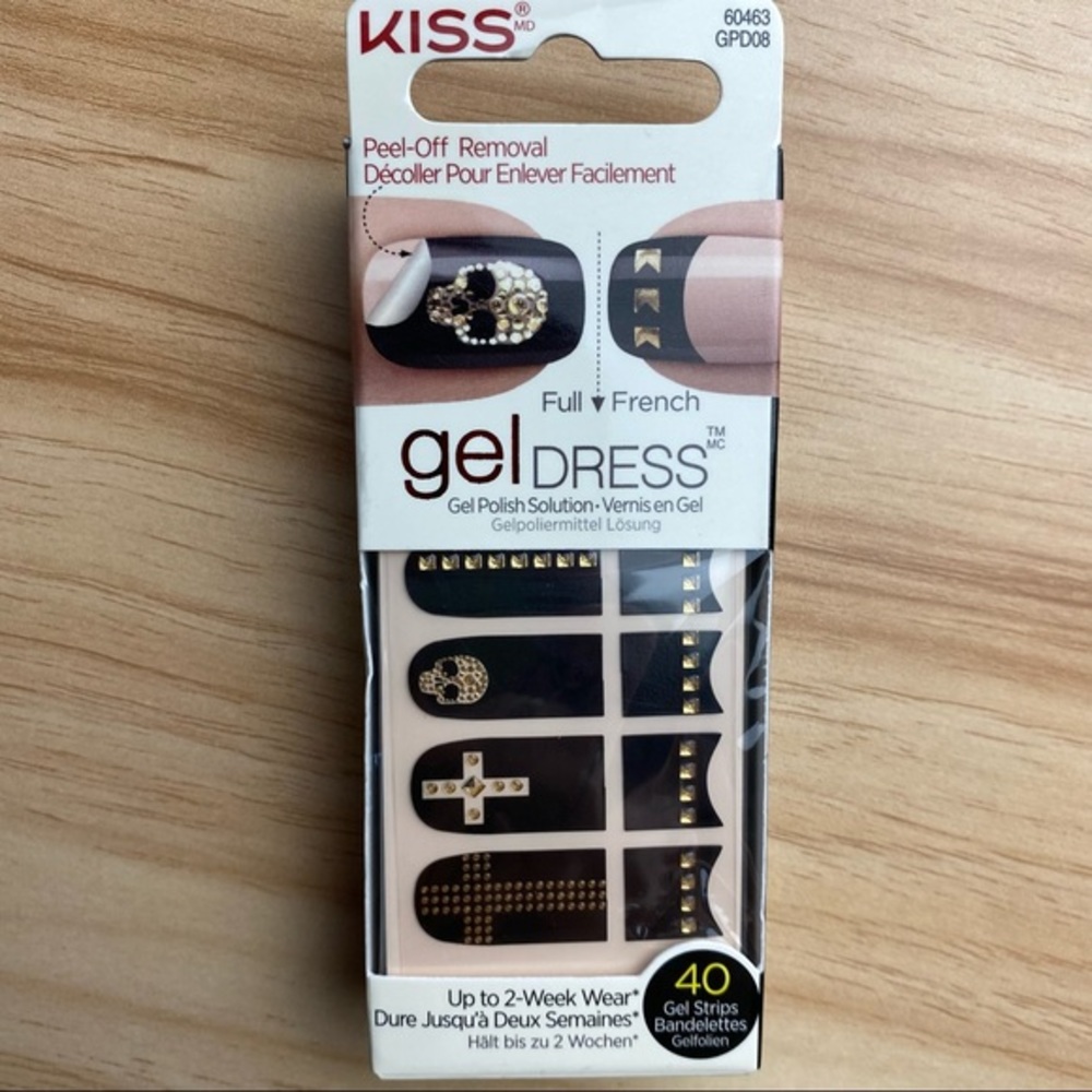 🔥5/$25🔥Kiss Gel Dress French to Full Nail Polish Strips - Royal Flush